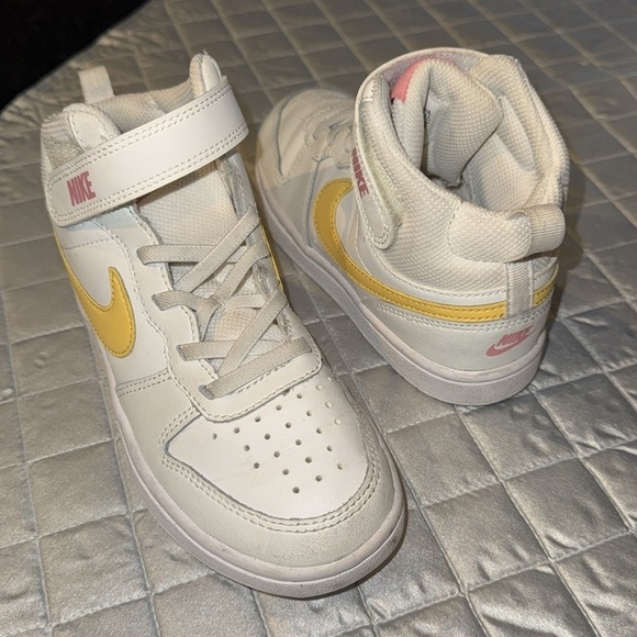 Nike Court Borough Mid 2 Casual Sneakers Summit White Kids unisex Sz 13C - Picture 2 of 13